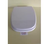 POZZI SEDILE WC IN LEGNO COLATO NEL POLIESTERE PER VASO SQUARE DUO-COLORE BIANCO
