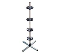 Colonna porta 4 ruote complete auto con pneumatici max 225 mm Acciaio Max 100kg