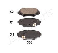 PP-308AF JAPANPARTS Kit pastiglie freno, Freno a disco per MAZDA