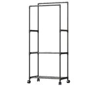 - PP tubo Abbigliamento Rail Accessori | Doppio Design Heavy Duty Hanging Rod | Salvaspazio Facile installazione per le stanze nizzate