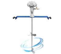 PP-Vic Agitatore A Spirale A Doppia Lama Da 50 Galloni,Miscelatore Pneumatico in Metallo,Miscelatore Per Vernici Con Supporto Fisso,Adatto Per Fertilizzanti Liquidi/Liquidi Viscosi,Stainless steel