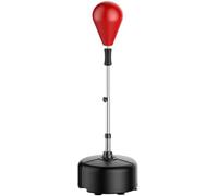 PP-Vic Allenatore di velocità da Boxe, Sacco da Boxe con Supporto E Base A Ventosa,Palla da Boxe con Altezza Regolabile,Attrezzatura per L'allenamento di Arti Marziali Miste,Allenamento,Rosso