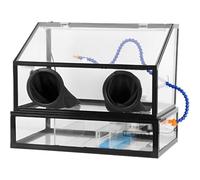 PP-Vic Alloggiamento Della Levigatrice E Lucidatrice Completamente Chiuso,Collettore Della Levigatrice E Lucidatrice Acrilico Completamente Chiuso,Design A Doppia Porta Con Luce LED,Without fan