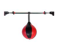 PP-Vic Bag della velocità di Boxe Sospesa per Adulti E Bambini, Gonfiabile con Staffa A Lunghezza Regolabile, Palla Riflessa di Boxe Portatile per Porte, Porte E Palestre di Casa,Rd+BK