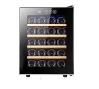 PP-Vic Cantinetta Frigo Per Vino Indipendente Da 48 Litri E 20 Bottiglie, A 4 Ripiani, Per Vino Rosso, Bianco, Champagne, Birra - Pannello Di Controllo A LED, Adatta Per Soggiorno,Wooden frame