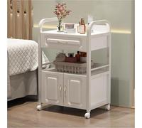 PP-Vic Carrello Da Parrucchiere Con Mobiletto, Carrello Portaoggetti Per Ciglia Artistiche, Carrello Multifunzionale Per Saloni Di Bellezza Adatto A Saloni Di Bellezza, Centri Estetici,White 01
