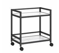 PP-Vic Carrello Per Salone Di Bellezza, Carrello Di Servizio Mobile in Metallo, Postazione Di Stoccaggio Per Parrucchieri, Grande Carrello Mobile Per L'organizzazione, Bagno, Cucina,2f black