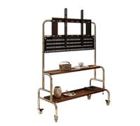 PP-Vic Carrello TV Mobile Con Cavalletto E Supporto TV Girevole Per Schermi Piatti LCD LED OLED Da 43 A 75 Pollici, Supporto TV Portatile Da Pavimento in Acciaio Inossidabile Con Ruote Bloccabili,B