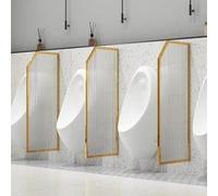 PP-Vic Divisorio Per Orinatoio A Parete,Divisorio Per La Privacy Dell'orinatoio Uomo in Acciaio Inossidabile,Divisorio Per Orinatoio Ad Angolo Montato A Parete,Divisorio Per WC Pubblico,Gold 90cm