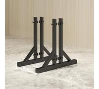 PP-Vic Espositore per campioni di porte/pannelli in legno di grandi dimensioni, espositore per piastrelle in metallo per 1 paio, espositore per piastrelle regolabile per showroom,Black s