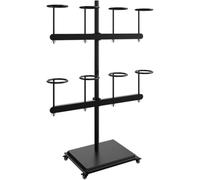 PP-Vic Espositore Per Caschi Di Sicurezza Da Pavimento, Espositore Portatile Per Caschi Di Sicurezza Per L'industria Edile,Altezza Regolabile Con Ganci Rotondi,Adatto Per Cappelli,Parrucche,Wheel