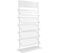PP-Vic Espositore Per Piastrelle Da Pavimento in Metallo, Espositore Per Campioni Di Piastrelle Da Pavimento A 5 Livelli, Espositore Per Campioni Di Materiali Da Costruzione, Espositori,Wh l67cm