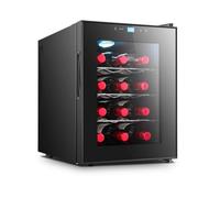 PP-Vic Mini Frigorifero Per Vino Indipendente, Temperatura Costante Con Touch Screen Digitale, Porta in Vetro Temperato, Refrigeratore Per Conservazione Divisa Da Banco, Per Bar, Casa,C 12 01