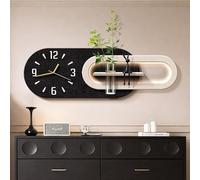 PP-Vic Orologio Da Parete Dimensionale 3D E Arte Decorativa,Orologio Da Parete in Pietra Arenaria,Vaso A Parete Con Ripiano Integrato,Orologio Da Parete Moderno Per La Decorazione Della,01l