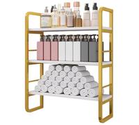 PP-Vic Scaffale Per Salone A Parete, Armadietto Dedicato Per Tinture Per Capelli E Asciugamani, Dotato Di Un Robusto Telaio Di Supporto in Metallo E Funge Da Espositore,H 105cm