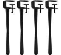 PP-Vic Set Di 4 Morsetti in Metallo, Gambe Del Tavolo,Gambe Di Supporto Per Mobili in Stile Asta Per Console Fai Da Te,Dotati Di Piedini Di Livellamento Regolabili,Design Senza Foratura,Black 71cm