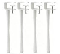 PP-Vic Set Di 4 Morsetti in Metallo, Gambe Del Tavolo,Gambe Di Supporto Per Mobili in Stile Asta Per Console Fai Da Te,Dotati Di Piedini Di Livellamento Regolabili,Design Senza Foratura,White 71cm