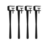 PP-Vic Set Di 4 Morsetti in Metallo, Gambe Del Tavolo,Gambe Di Supporto Per Mobili in Stile Asta Per Console Fai Da Te,Dotati Di Piedini Di Livellamento Regolabili,Design Senza Foratura,Black 45cm
