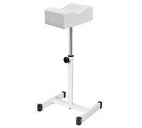 PP-Vic Sgabello Per Pedicure - Sgabello Per Manicure Con Rullo Per Massaggio Ai Piedi Supporto Per Sgabello Per Bellezza Unghie,Sgabello Per Piedi Regolabile in Altezza in Stile Moderno,Bianca