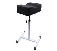 PP-Vic Sgabello Per Pedicure - Sgabello Per Manicure Con Rullo Per Massaggio Ai Piedi Supporto Per Sgabello Per Bellezza Unghie,Sgabello Per Piedi Regolabile in Altezza in Stile Moderno,Nero