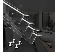 PP-Vic Strisce Protettive Angolari Trasparenti in 4 Pezzi, Strisce Decorative da Parete con Viti di Fissaggio, Protezioni Angolari Acriliche Resistenti, Adatte per Mobili,6x80cm/2.36x31.5 in