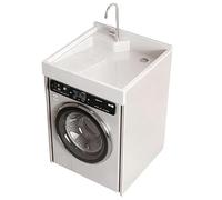 PP-Vic Supporto Per Lavatrice Per Carichi Pesanti Con Mobile Da Bagno, Piccolo Portalavatrice Verticale Con Raccordi Per Rubinetti, Lavabo/Lavabo Adatto Per Lavanderie Di Appartamenti,A 70 * 60cm