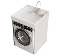 PP-Vic Supporto Per Lavatrice Per Carichi Pesanti Con Mobile Da Bagno, Piccolo Portalavatrice Verticale Con Raccordi Per Rubinetti, Lavabo/Lavabo Adatto Per Lavanderie Di Appartamenti,B 70 * 70cm