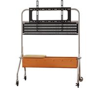 PP-Vic Supporto TV Con Schermo Mobile Per TV Da 32 A 75 Pollici, Supporto Da Pavimento Per TV, Console Multimediale,Carrello TV Resistente Con Ampio Spazio Di Archiviazione,Fori Di Montaggio,Marrone