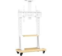 PP-Vic Supporto TV Mobile Da Pavimento,Carrello TV Portatile Con Ruote,Supporto TV in Acciaio Laminato A Freddo Per Impieghi Gravosi Con Supporto AV E Supporto Per Telecamera,Suitable 55 to 110in