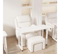 PP-Vic Tavolo Da Manicure Mobile Scrivania Per Unghie, Tavolo Da Manicure Stretto Per Manicure, Tavolo Da Manicure Con Ruote, Tavolo Portatile Di Manicure,White 95cm