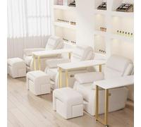 PP-Vic Tavolo Da Manicure Mobile Scrivania Per Unghie, Tavolo Da Manicure Stretto Per Manicure, Tavolo Da Manicure Con Ruote, Tavolo Portatile Di Manicure,Yellow 90cm
