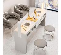 PP-Vic Tavolo Da Manicure Moderno Indipendente, Tavolo Da Manicure Per Estetista Di Lusso, Tavolo Da Manicure Con Aspiratore, Postazione Di Lavoro Per Estetista Per Salone Di Trucco,140cm