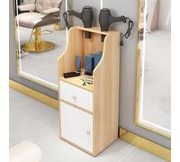 PP-Vic Tavolo Da Parrucchiere Professionale - Mobiletto Verticale Per Riporre Gli Attrezzi Da Barbiere Con Cassetti E 2 Porta Asciugacapelli Per Salone Di Bellezza, Barbiere, Tatuaggi,Marrone