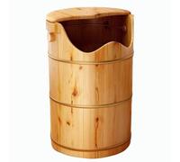 PP-Vic Vaschetta Per Pediluvio in Legno, Vasca Per Pediluvio Solida E Profonda Per I Piedi in Ammollo, Vasca Idromassaggio Per Pediluvi Di Grandi Dimensioni Addensata in Casa,H 60cm