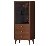 PP-Vic Vetrina Portaoggetti Con Luce A LED, Cantinetta Portavino Retrò Da Terra Con Porta in Vetro Temperato, Portabottiglie/Portabevande Con Telaio in Lega Di Alluminio Massiccio,60 * 40 * 150cm
