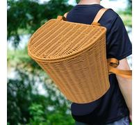 PP zaino per cestino rustico con coperchio con spalline per esterno fatto a