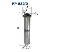 Filtro carburante Filtro per condotti/circuiti PP 832/2 FILTRON per BMW ALPINA