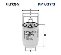 Filtron Filtro carburante PP 837/3 ad avvitamento per MAN TGL I/TGM I 2004-2022