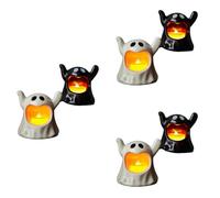 PpAaJK 6 Pezzi di Candele LED A Batteria A Forma di Fantasma per Halloween, Candele per il Tavolo Della Stanza di Halloween