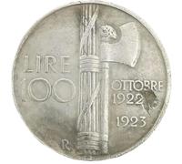 Ppakudc Italia Mussolini Antica Moneta in Rame Bianco e Argento Dollaro Straniero da Collezione Diametro 38MM