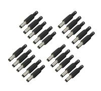 PPcdfre 20PCS 5,5 mm x 2,5 mm maschio Jack DC Power Plug adattatore connettore adattatore