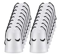 PPcdfre 50 sacchetti per la cura delle ciglia, in plastica, per cosmetici, cosmetici, da viaggio, con coulisse, colore bianco, M