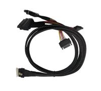 PPcdfre Cavo per disco rigido SFF8654 (8I) Slim SAS a 2SFF8639 NVMe U.2, cavo per disco rigido, accessori multifunzione