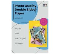 PPD A3 Plus 50 fogli Carta Fotografica Opaca Fronte-Retro Per Stampanti Inkjet, 210 gsm - PPD-47-50