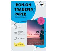 PPD A4 10 Fogli di Carta Trasferibile Termoadesiva per Inkjet - T-Shirt E Tessut