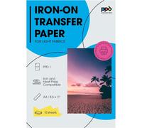 PPD A4 10 Fogli Di Carta Trasferibile Termoadesiva per Inkjet - T-Shirt E Tessut