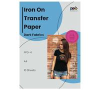 PPD A4 10 Fogli Di Carta Trasferibile Termoadesiva Professionale Inkjet - Tessuti Scuri - PPD-4-10