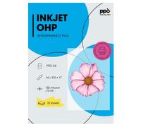 PPD A4 20 Fogli Trasparenti Per Lavagne Luminose OHP Per Stampanti Inkjet - PPD-34-20