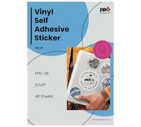 PPD A4 40 Fogli Di Carta Vinile Autoadesiva Opaca Per Stampanti Inkjet - Sticker Bianco - PPD-38-40