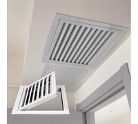 PpeiliL Pannello di Accesso con persiane Bianche da 1 Pezzo for soffitto in cartongesso - Porta di Accesso in Lega di Alluminio da 18 Pollici con Prese d'Aria, Facile Installazione(45x60cm)